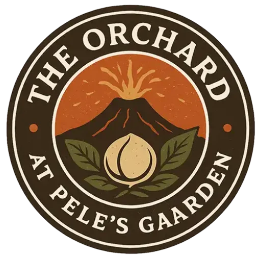 logo for the orchard at pele's gargen